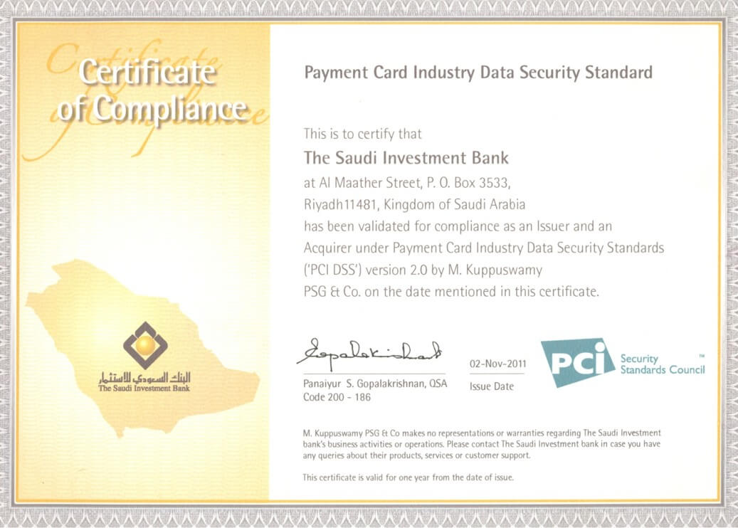 PCI/DSS Achievement
