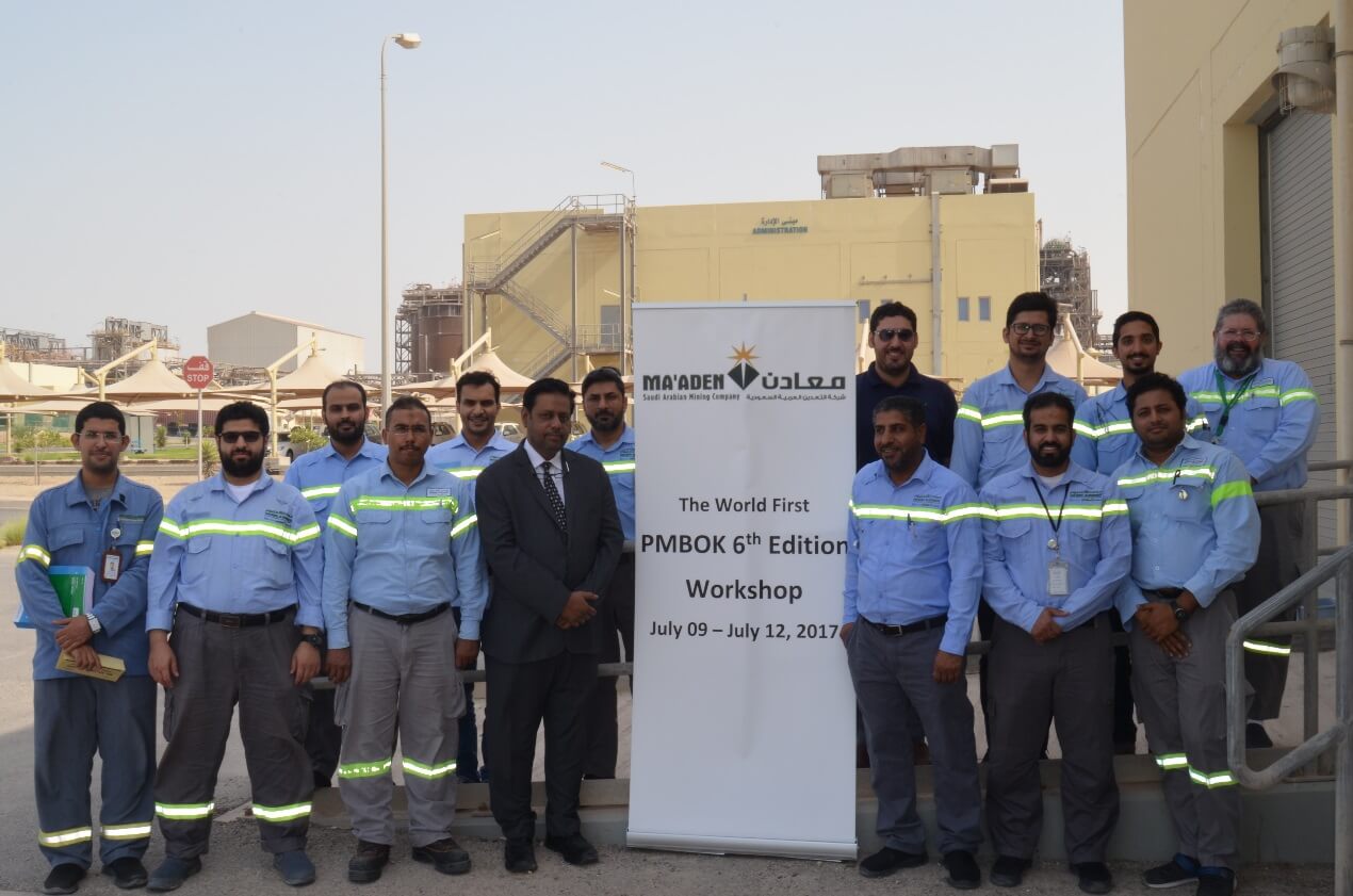 The World First PMBOK 6th Edition Workshop — Ma'aden (July 2017)